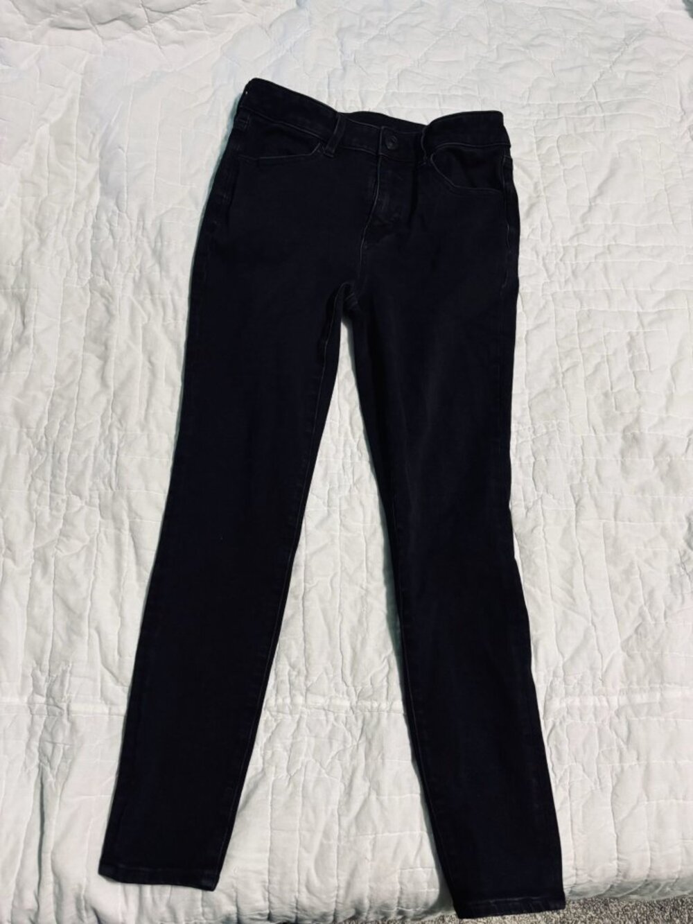 American Eagle Womens Black Dream Jean Skinny Fit Size 6 Short Stretch Fabric
